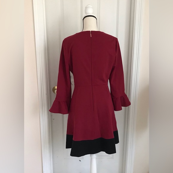 Kate Spade Colorblock Bell Sleeve Ponte Dress - Picture 4 of 7